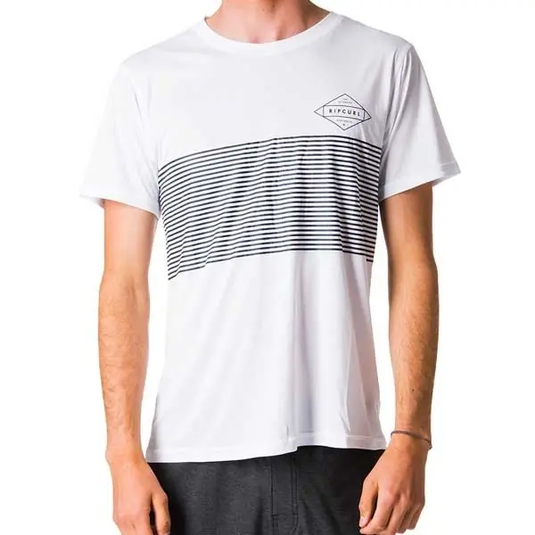 Prix Choc T-Shirt Homme Rip Curl Surflite – Blanc/ Stripes – 2018