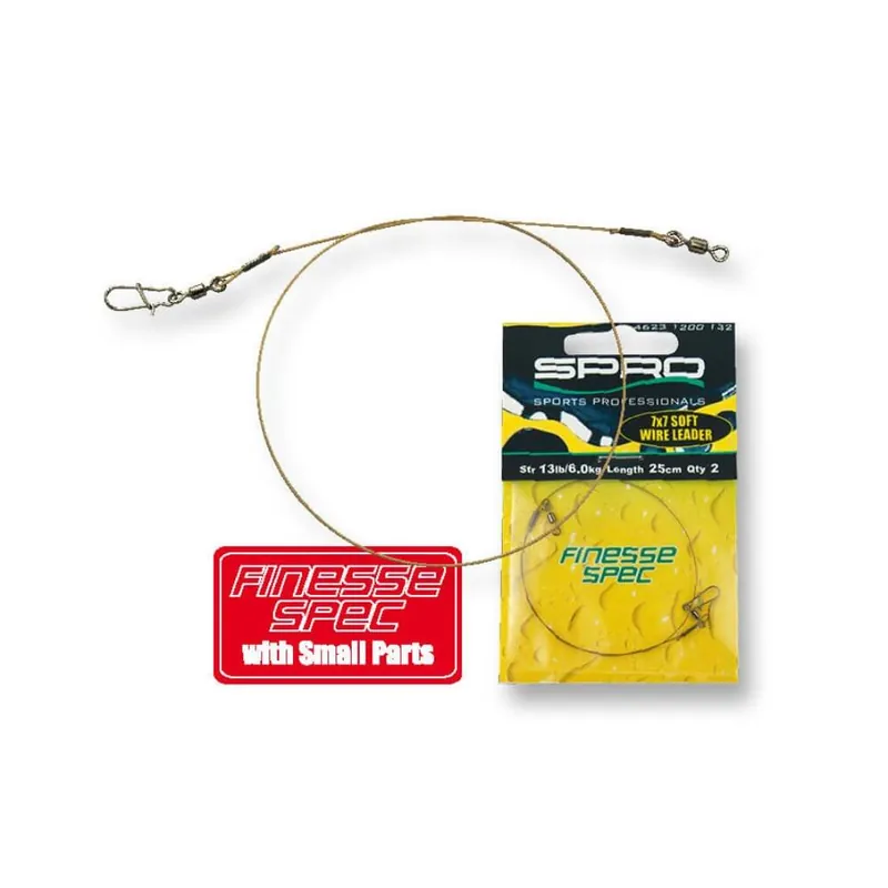 Expédition Rapide SPRO Finesse Spec 7×7 Soft Wire Leader / Bas de ligne acier