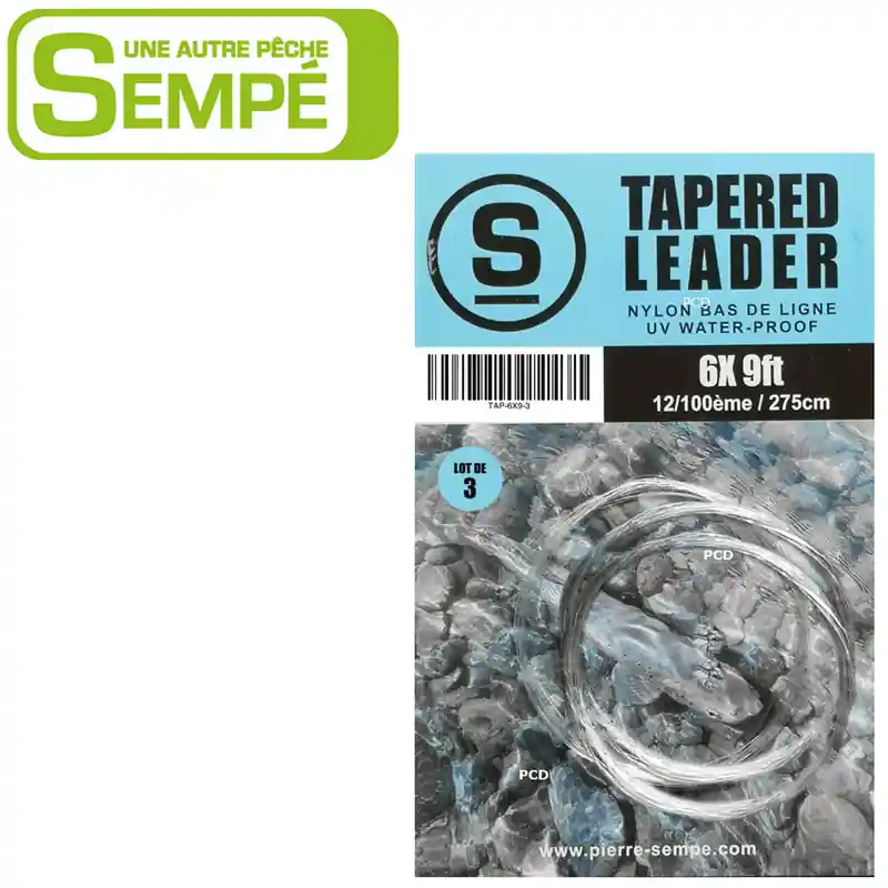 BAS DE LIGNE SEMPE TAPERED LEADER 6X 9FT PAR 3 Achetez Aujourd&rsquo;hui