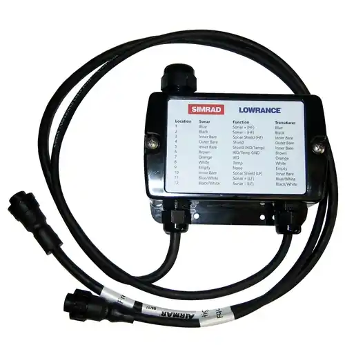 Boitier de jonction Lowrance sonde CHIRP Airmar et HDS Carbon Prix Choc