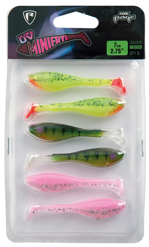 Soldes Fox Rage Mini Fry UV Mixed Colour Pack / 7 cm