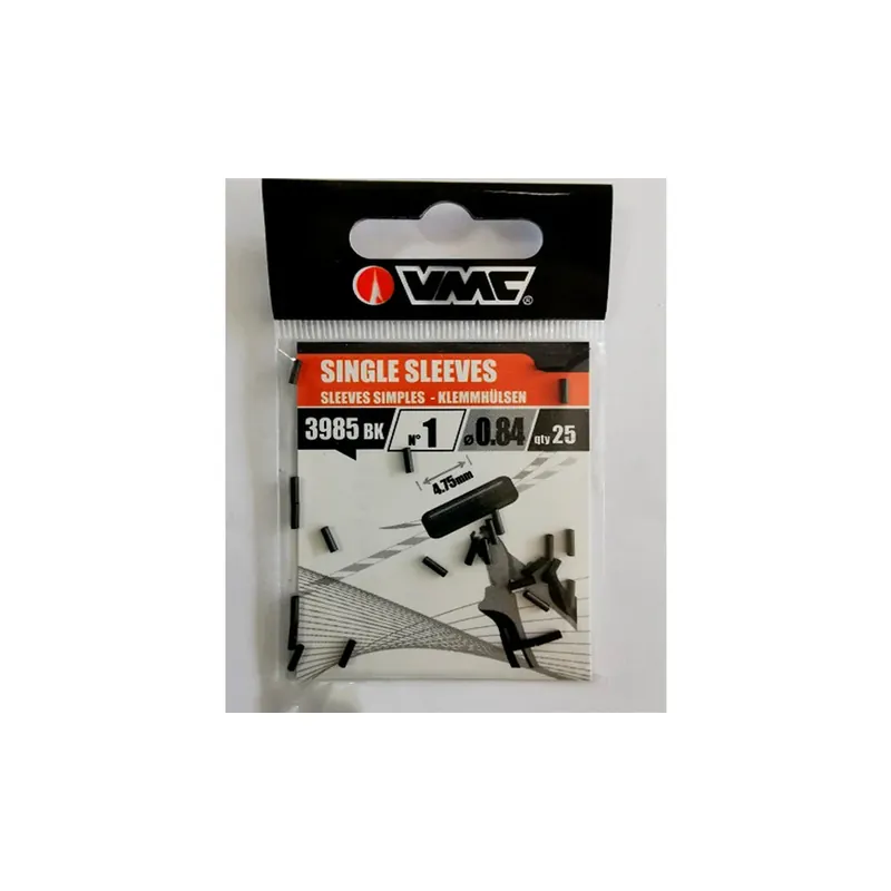 Acheter En Ligne VMC Single Sleeves Manchons de sertissage (3985BK)