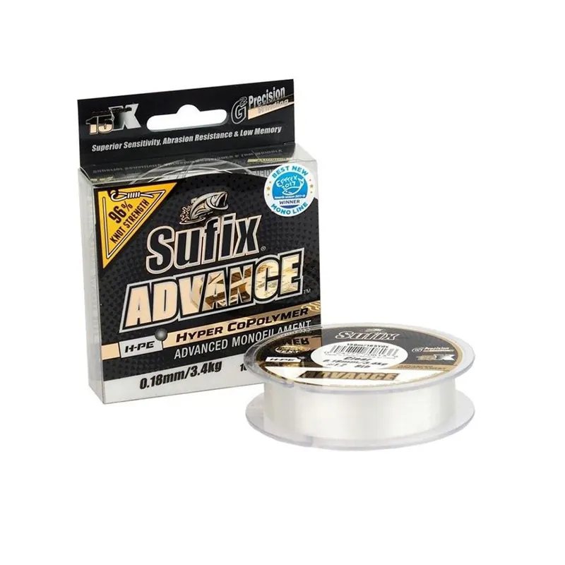 Sufix Advanced Monofil H-PE Clear / 150 m Haute Qualité