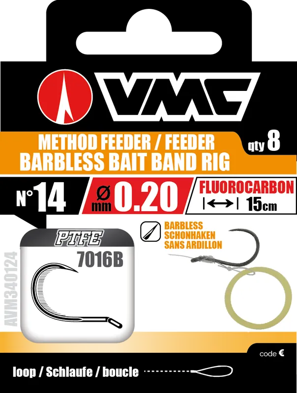 Petit Prix Hameçons montés Vmc 7016B Méthod Feeder Band Rig Sans ardillon