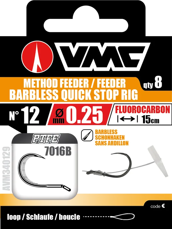 Hameçons montés Vmc 7016B Méthod Feeder Quick Stop Rig Sans Ardillon – n°12 sur 25/100 Petit Prix