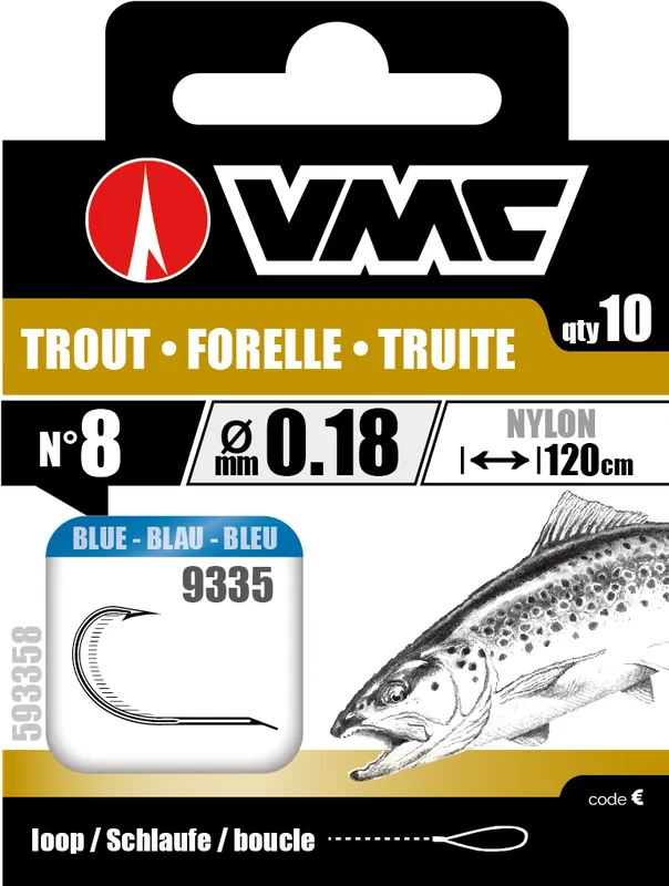 Acheter Direct Hameçons montés Vmc 9335 BL Spécial Truite – n°2 sur 30/100