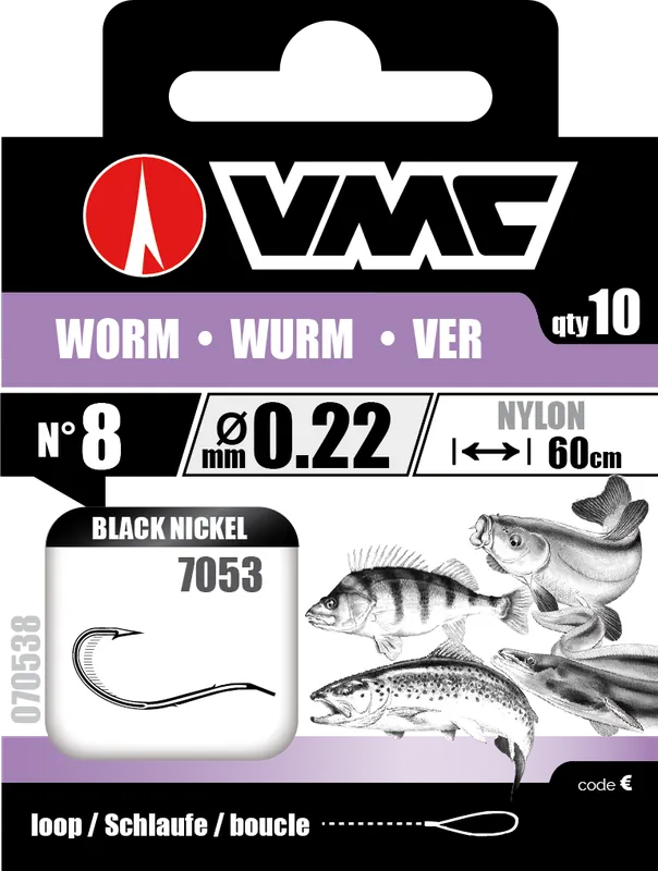 Authentique Hameçons montés Vmc 7053 BN Pêche au ver – n°8 sur 22/100