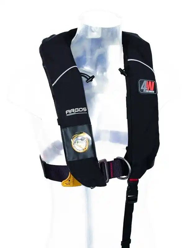 Dernier Modèle Gilet gonflable 4Water Argos 150N Hydro Hammar noir
