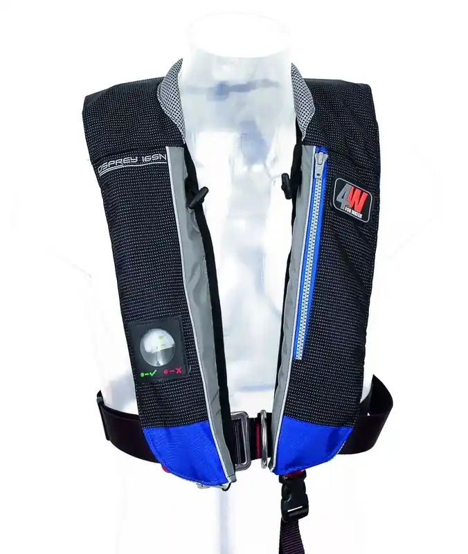 Gilet gonflable 4Water Osprey 165N automatique + harnais Satisfait Ou Remboursé