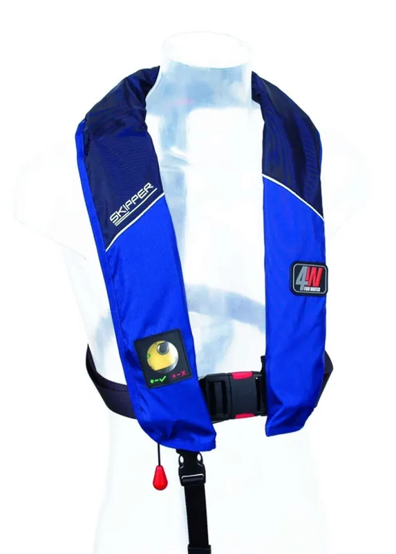Gilet gonflable 4Water Skipper 150N Automatique bleu Petit Prix