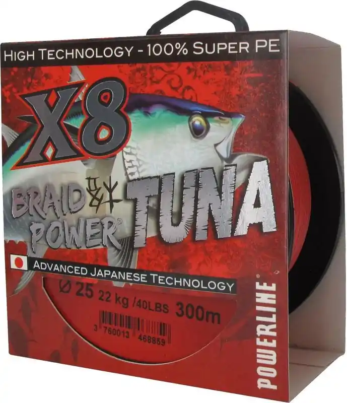 Top Vente Tresse Powerline Power Tuna rouge 450 m