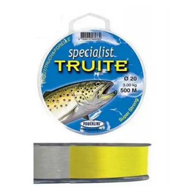 Top Vente Nylon Fluo Powerline Spécialist Truite 150 m – 14/100 1,7kg