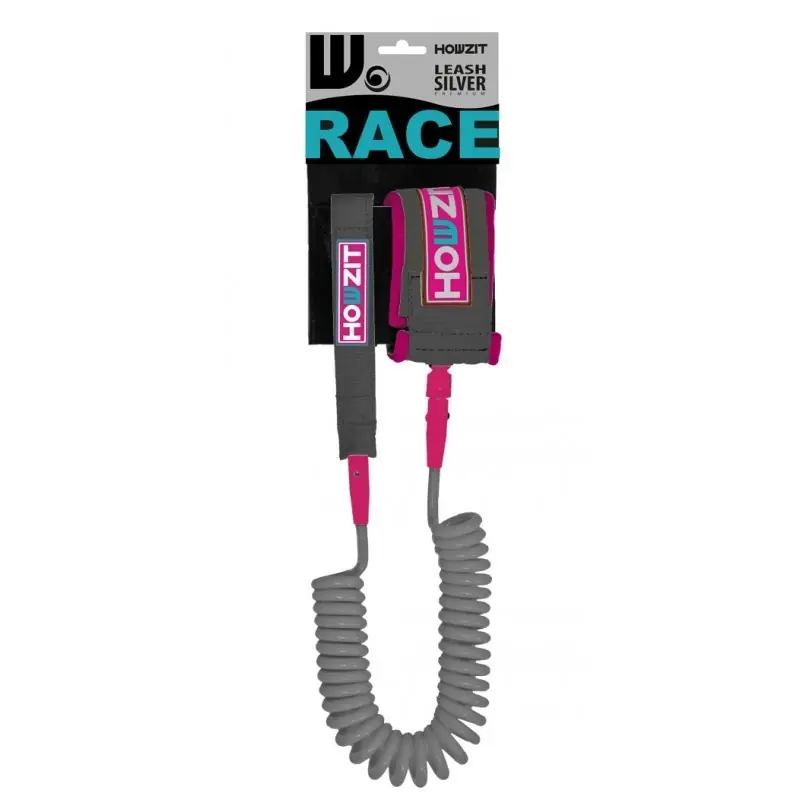 Nouveauté Leash coiled SUP 9.0 Silver et rose