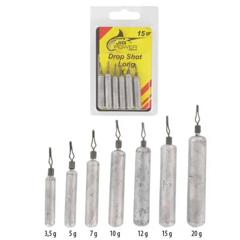 Achat Immédiat Plombs Dropshot Powerline Long – 7 gr x 8 pièces