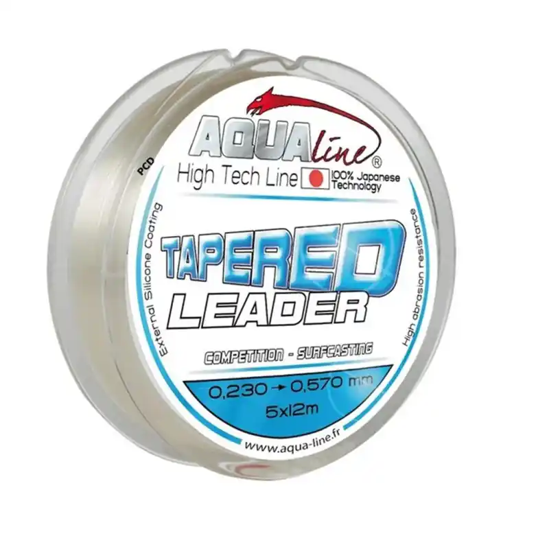 Tête de Ligne Aqualine Tapered Leader 5x12M Offre Exclusive