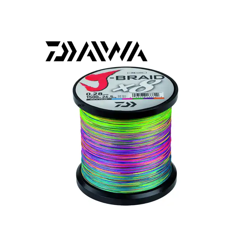 TRESSE DAIWA J-BRAID X4 1500M MULTICOLORE Réduction