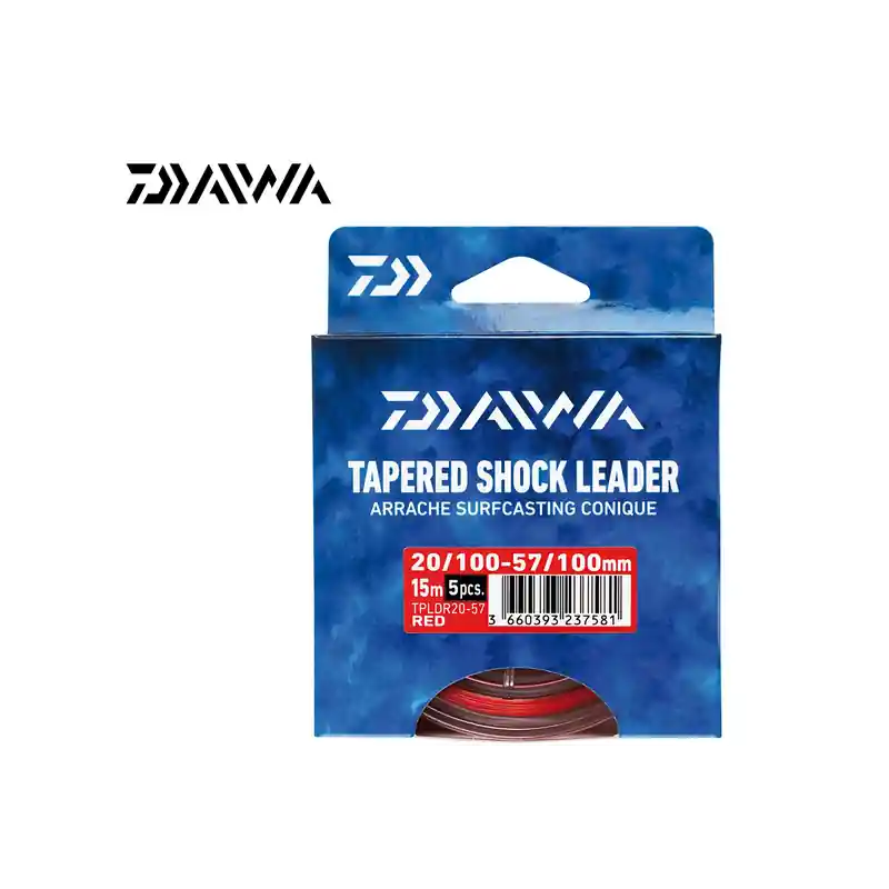 BAS DE LIGNE DAIWA ARRACHE SURF TAPER LADER ROUGE 15M PAR 5 Pas Cher