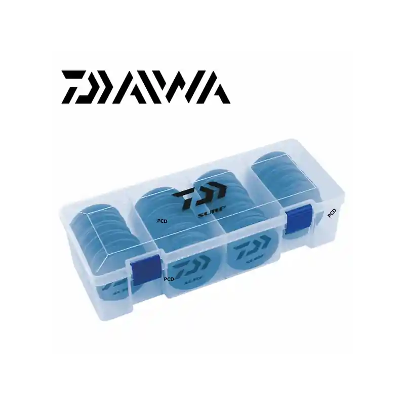 Usine Directe BOITE DAIWA TRANSPARENTE 4 COMPARTIMENTS 22 PLIOIRS