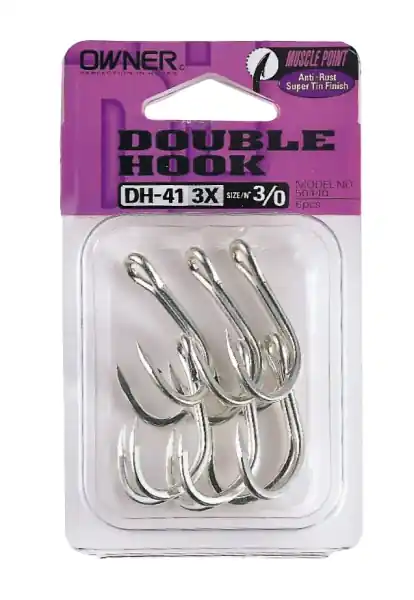 Hameçons Double Owner DH41 – n°2/0 x6pcs Jusqu&rsquo;à Épuisement Des Stocks