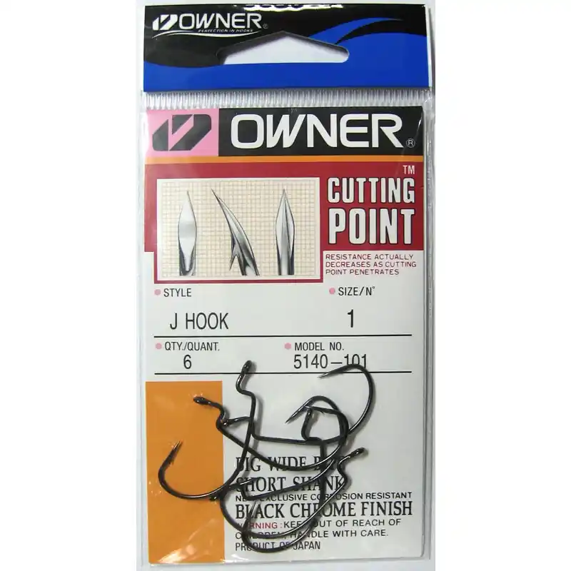 Hameçons Texan Owner 5140 « J » Hook Haute Qualité