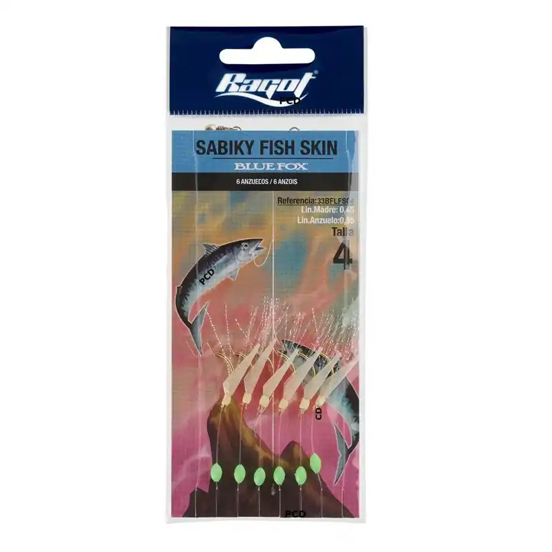 Super Prix Leurres Ragot Mitraillette Sabiki Piel Fluo 6H N°6 Sur 45/35