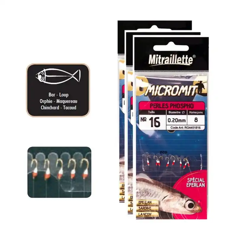 Bas De Ligne Ragot Micromit Perles Pack De 3 Offre Du Jour