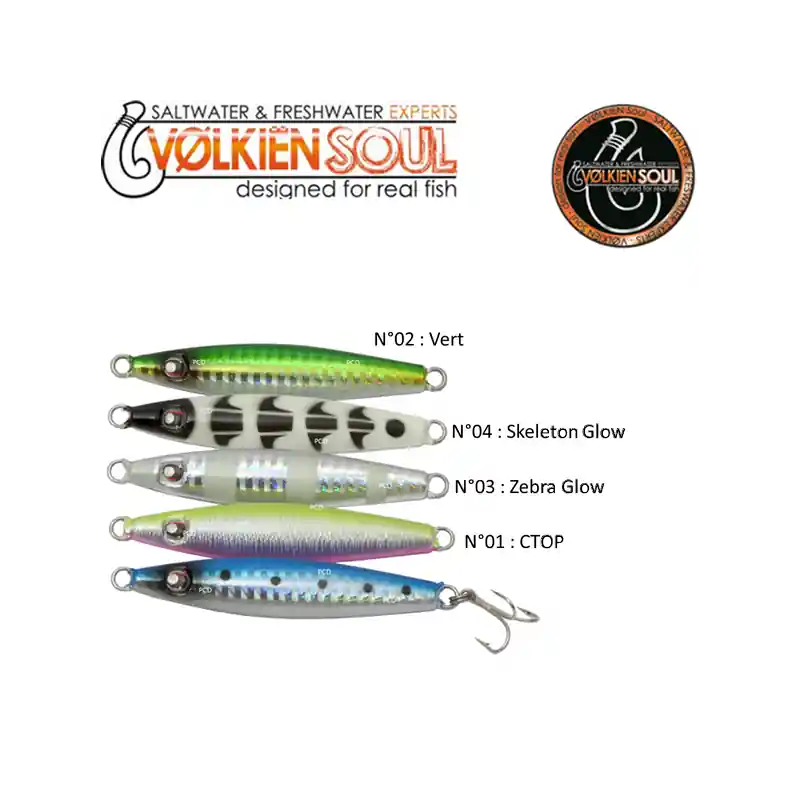 Certifié LEURRES CASTING JIGS VOLKIEN SOUL SLOW THROWBACK 40
