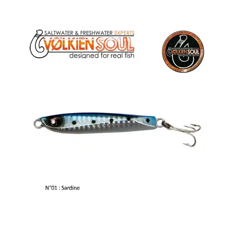 Expédié Aujourd&rsquo;hui LEURRES CASTING JIGS VOLKIEN SOUL SLOW LUSTER 20G