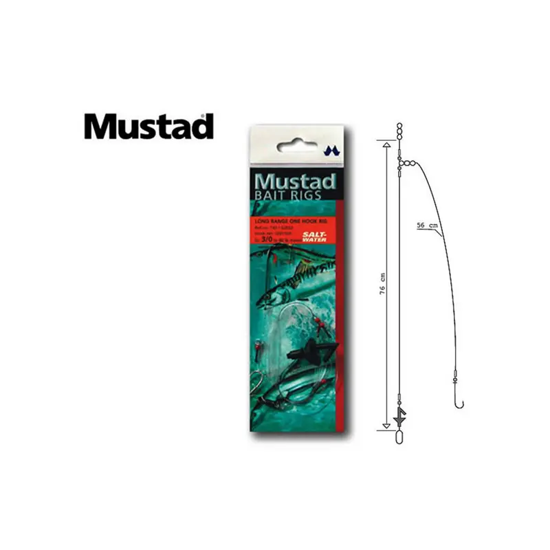 Achat Immédiat MONTAGE MUSTAD LONG RANGE ONE HOOK RIG T43
