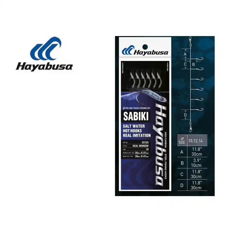 Bas De Ligne Mer Sabiki Hayabusa Ex125 Taille 1 Par 6 Nouveauté