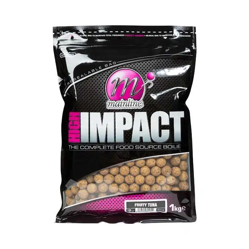 HIGH IMPACT BOILIES FRUITY TUNA 20 MM 1KG MAINLINE Produit De Marque