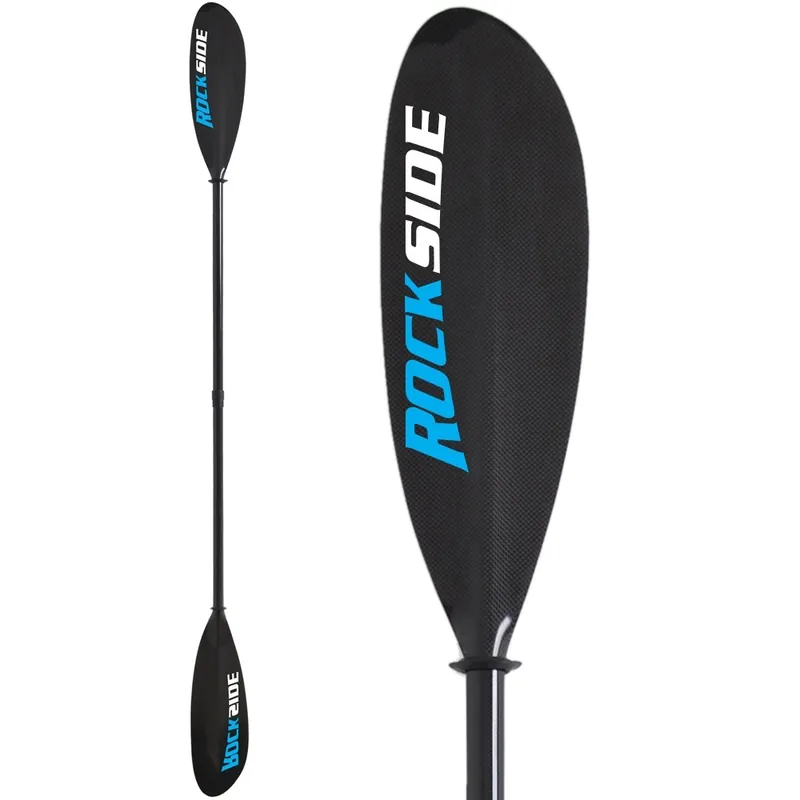 Seulement Aujourd&rsquo;hui Pagaie kayak Rockside ajustable – 100% carbone – 2 parties – 220/230 cm