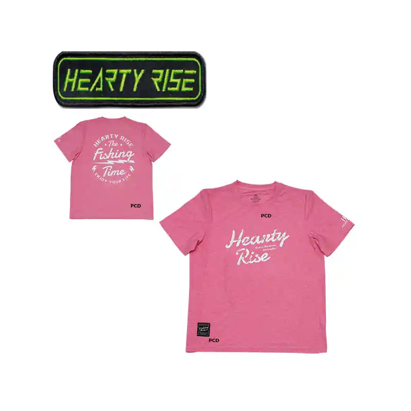 Authentique T-SHIRT HEARTY RISE MANCHES COURTES HE-9011 ROSE