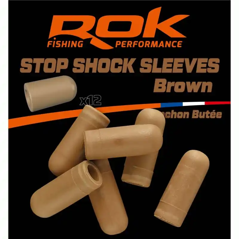 Marque STOP SHOCK SLEEVES BROWN – MANCHON BUTEE MARRON ROK FISHING PERFORMANCE