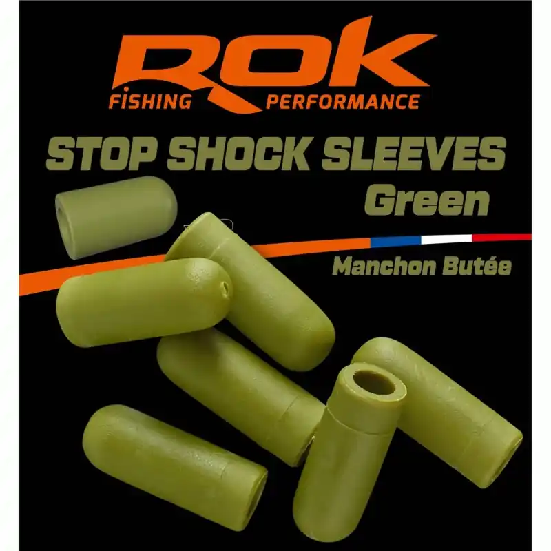 STOP SHOCK SLEEVES GREEN – MANCHON BUTEE VERT ROK FISHING PERFORMANCE Dernier Modèle