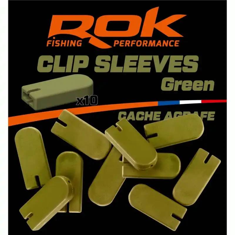 CLIP SLEEVE – GREEN CACHE AGRAFE VERT ROK FISHING PERFORMANCE Dernier Modèle