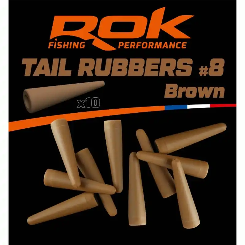 Petit Prix ROK LEAD CLIP TAIL RUBBER BROWN – TETINE CLIP PLOMB ROK MARRON ROK FISHING PERFORMANCE