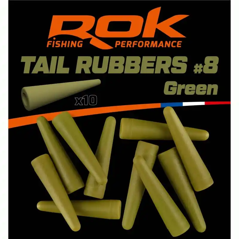 Meilleure Vente ROK LEAD CLIP TAIL RUBBER GREEN – TETINE CLIP PLOMB ROK VERT ROK FISHING PERFORMANCE