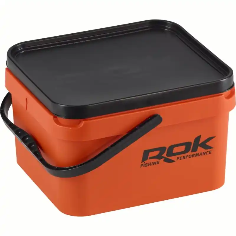 10L ORANGE SQUARE BUCKET WITH SOFT COVER / SEAU CARRE 10L ORANGE ROK FISHING PERFORMANCE Nouvel Arrivage
