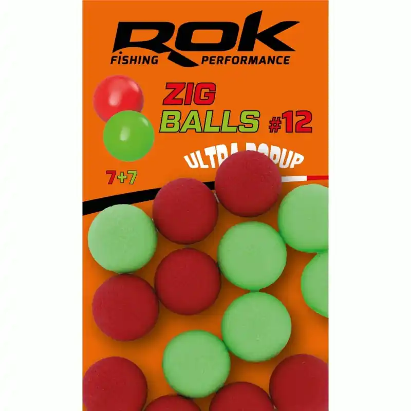 Populaire ZIG BALL _12 – RED+GREEN ROK FISHING PERFORMANCE