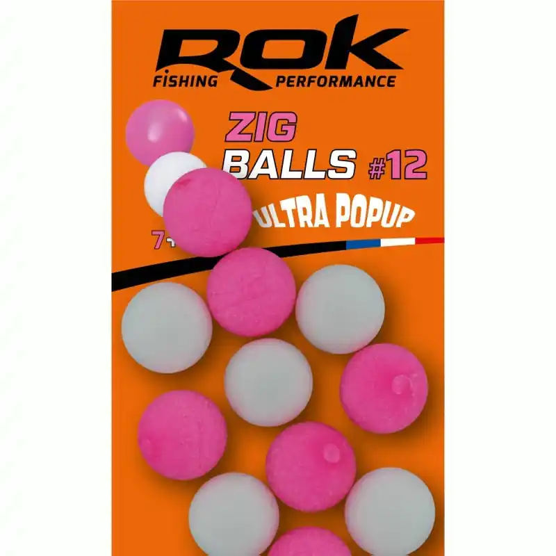 Offre Spéciale ZIG BALL _12 – PINK+WHITE ROK FISHING PERFORMANCE