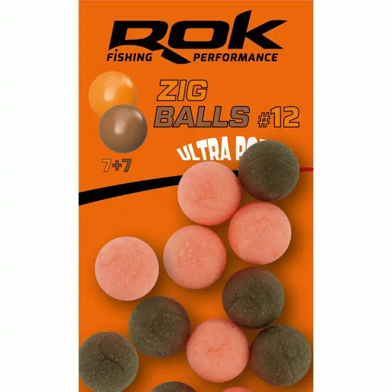 ZIG BALL _12 – ORANGE+BROWN ROK FISHING PERFORMANCE Dernier Modèle