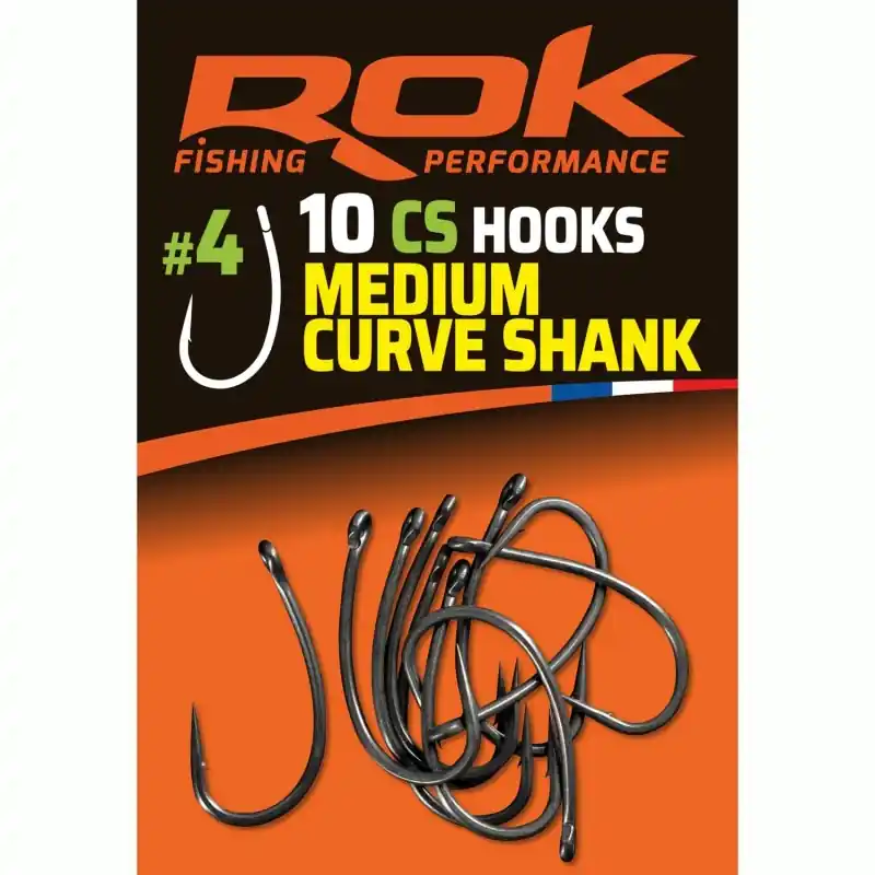 Pas Cher CS _4 – MEDIUM CURVE SHANK HOOKS _4 – HAMECONS MEDIUM CURVE SHANK _4 ROK FISHING PERFORMANCE