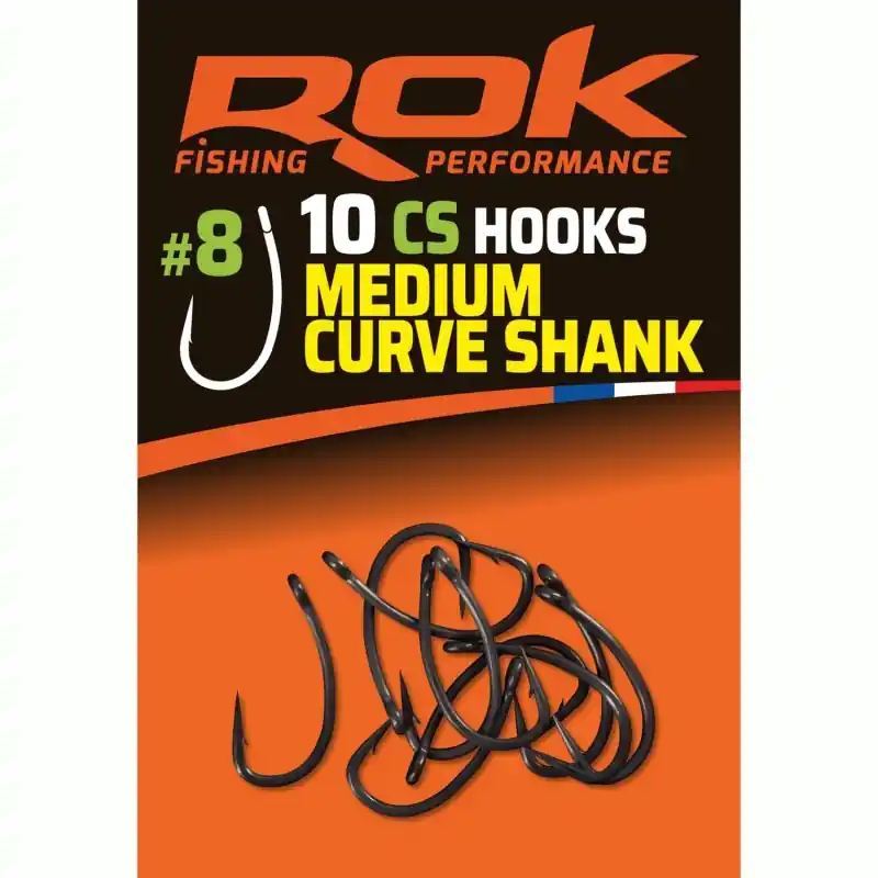 CS _8 – MEDIUM CURVE SHANK HOOKS _8 – HAMECONS MEDIUM CURVE SHANK _8 ROK FISHING PERFORMANCE Authentique