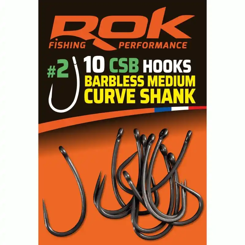 CSB _2 – BARBLESS MEDIUM CURVE SHANK HOOKS _2 – HAMECONS BARBLESS MEDI ROK FISHING PERFORMANCE Meilleur Choix