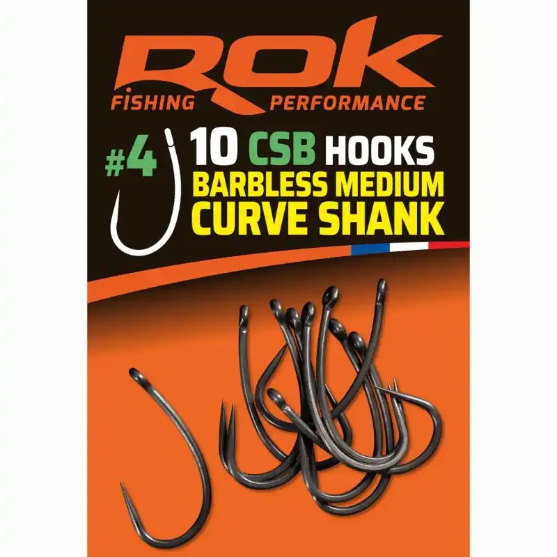 CSB _4 – BARBLESS MEDIUM CURVE SHANK HOOKS _4 – HAMECONS BARBLESS MEDI ROK FISHING PERFORMANCE Promotion Saisonnière