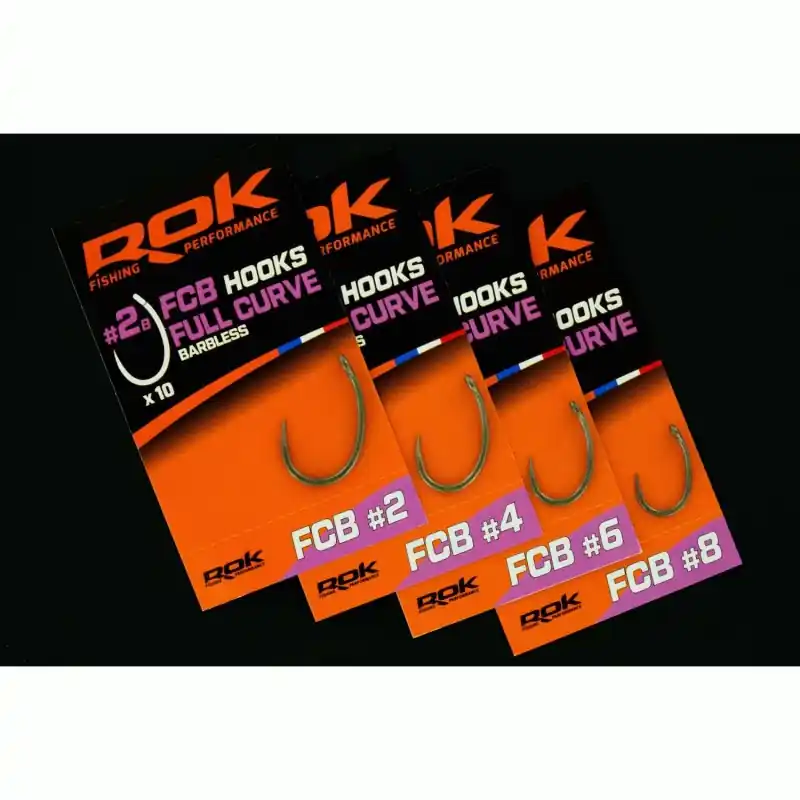 Commander Maintenant FCB _2 – BARBLESS FULL CURVE HOOKS _2 – HAMECONS BARBLESS FULL CURVE _ ROK FISHING PERFORMANCE