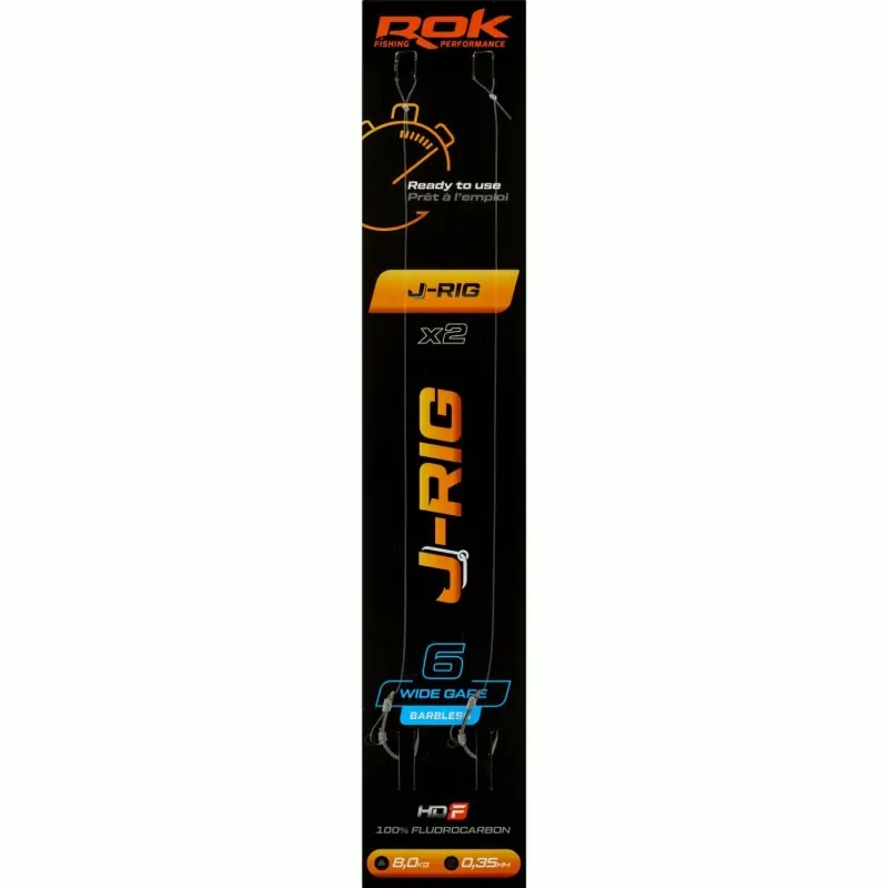 J-RIG WGB _6 – 2X PACK LOT DE 2X MONTAGES J-RIG WIDE GAPE BARBLESS _ ROK FISHING PERFORMANCE Meilleur Choix