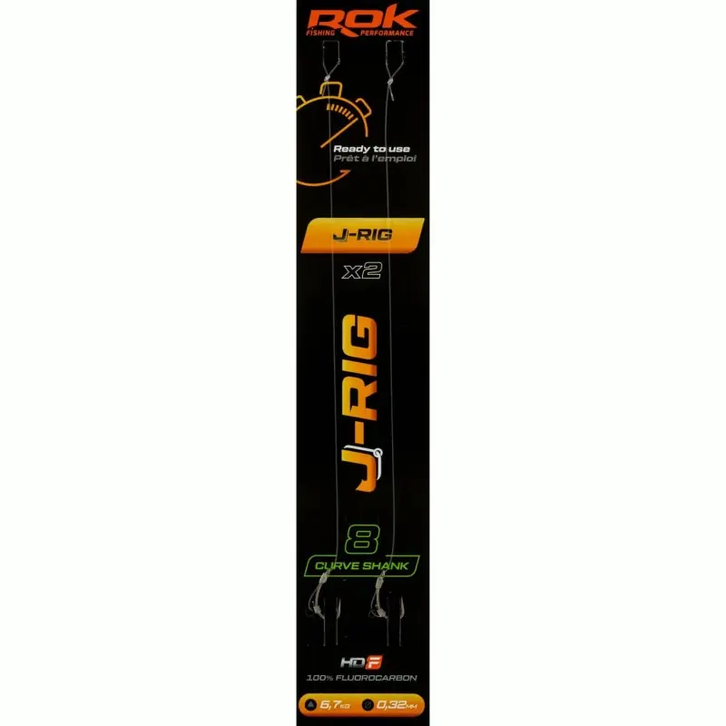 J-RIG CS _8 – 2X PACK LOT DE 2X MONTAGES J-RIG CURVE SHANK _8 ROK FISHING PERFORMANCE Affaire À Saisir