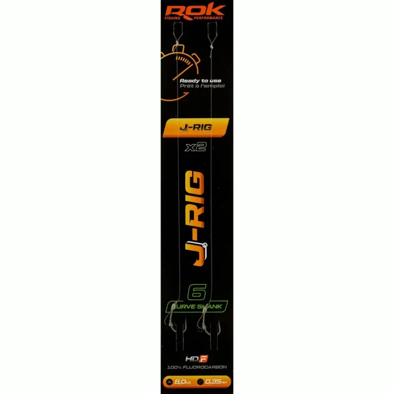 J-RIG CS _6 – 2X PACK LOT DE 2X MONTAGES J-RIG CURVE SHANK _6 ROK FISHING PERFORMANCE Bon Marché
